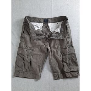 Gap Lived in Short Men 30 Khakis Pure‎ Cotton Camp Utility Gray Cargo Short